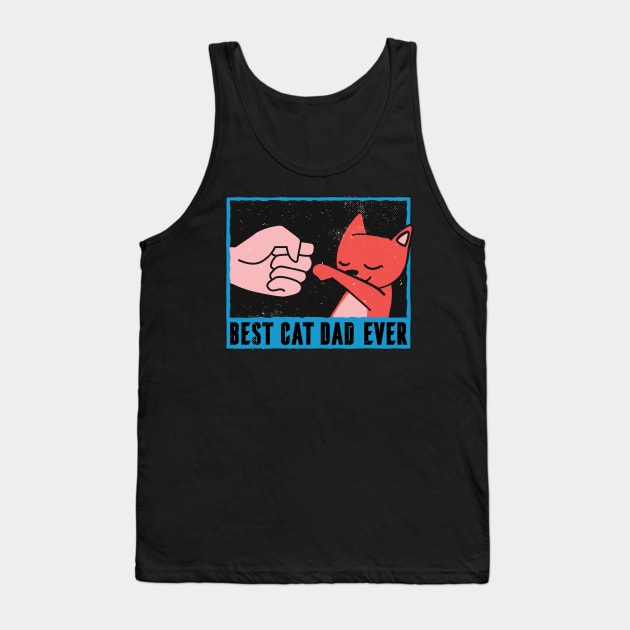 BEST CAT DAD EVER Vintage Fathers Day T-Shirt Tank Top by mdstore